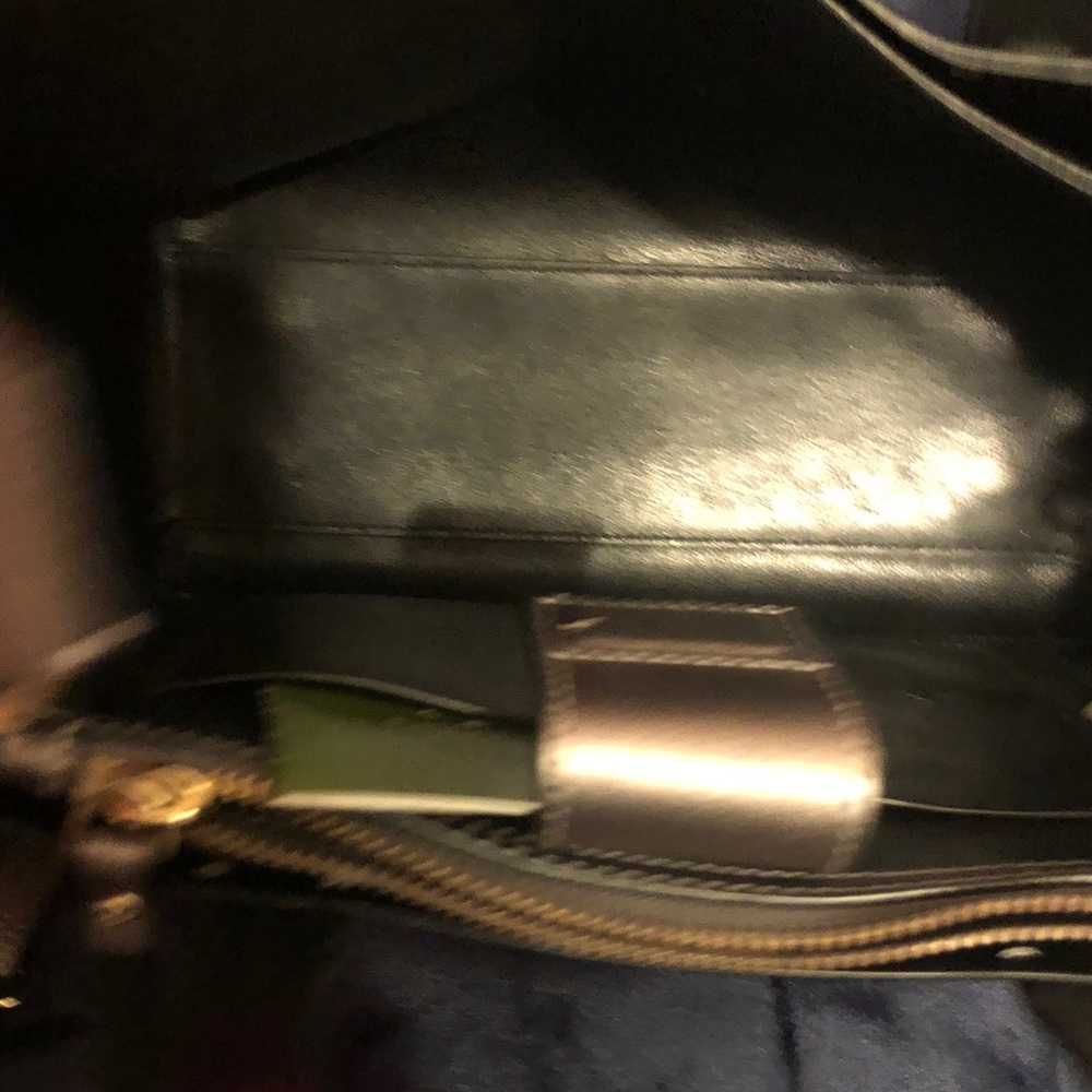 Kate Spade Metallic Gunmetal Leather Tote Bag with Tag - Picture 5 of 7